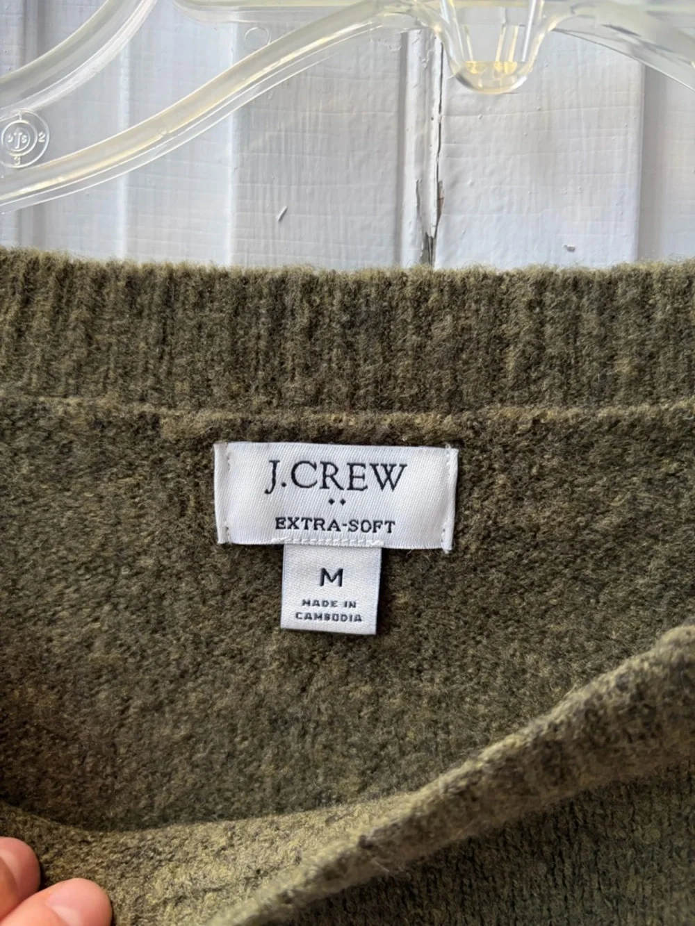 J. Crew Women’s Olive Green Crewneck Sweater